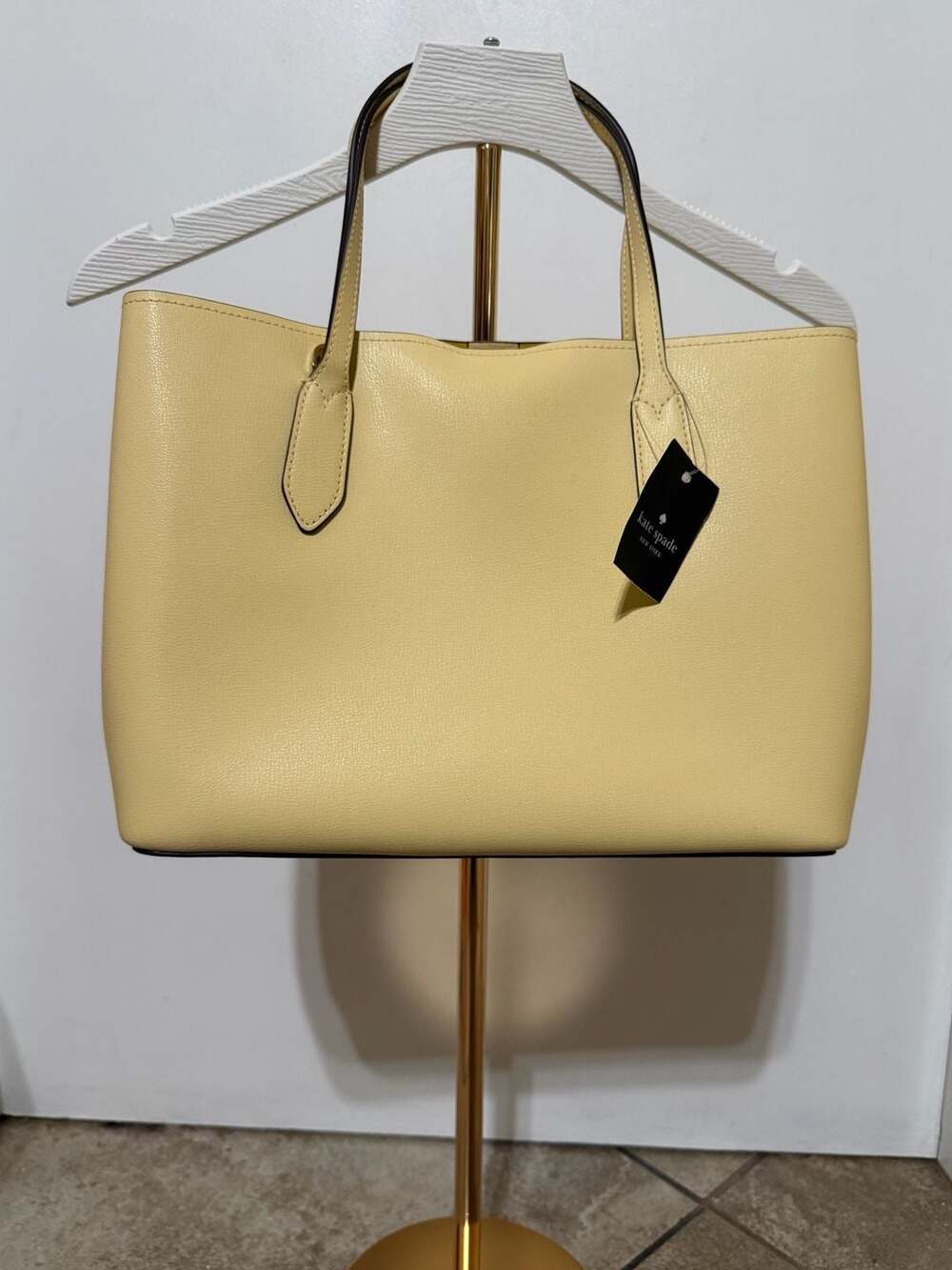 Kate Spade Harper Tote Butter Yellow Leather